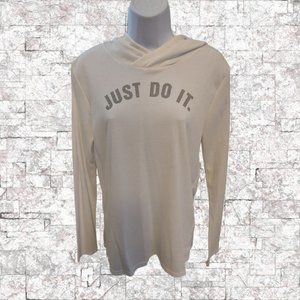 #233  Nike Just Do It Pullover Hoodie – Color White - Size M